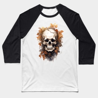 Autumn Skull Baseball T-Shirt